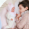 Llorens levensechte babypop softbody baby pop met geluid kleding kussen speen 42 cm - Laatste - Afbeelding 4
