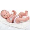 Berenguer babypop fullbody meisje bruine ogen kleding knuffel flesje en speen 42 cm - Afbeelding 3