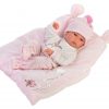 Llorens levensechte babypop fullbody meisje met kleding kussen en speen 35 cm - Afbeelding 7