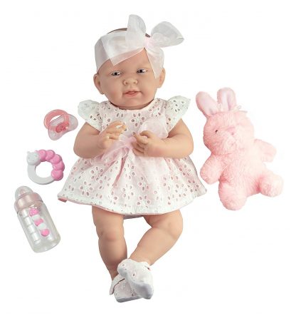 Berenguer babypop meisje fullbody blauwe ogen met kleding speen en accessoires 38 cm - Afbeelding 2