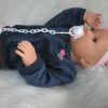AD9d Levensechte babypop softbody Leoni blauwe ogen met kleding 52 cm - Afbeelding 21