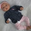 AD9d Levensechte babypop softbody Leoni blauwe ogen met kleding 52 cm - Afbeelding 19