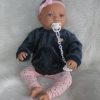 AD9d Levensechte babypop softbody Leoni blauwe ogen met kleding 52 cm - Afbeelding 8
