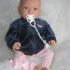 AD9d Levensechte babypop softbody Leoni blauwe ogen met kleding 52 cm - Afbeelding 7