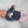 AD9d Levensechte babypop softbody Leoni blauwe ogen met kleding 52 cm - Afbeelding 14