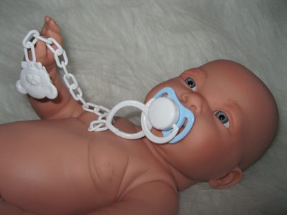 Speen blauw met speenketting passend voor babypoppen Llorens – zie omschrijving - Afbeelding 4