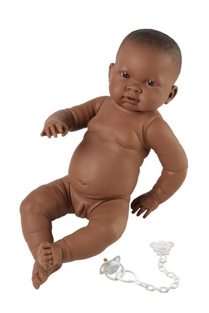 Llorens babypop fullbody jongen donker met kleding speen 45 cm - Afbeelding 8