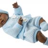 Llorens babypop fullbody jongen donker met kleding speen 45 cm - Afbeelding 7