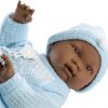 Llorens babypop fullbody jongen donker met kleding speen 45 cm