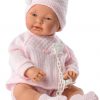 Llorens babypop fullbody meisje met kleding en speen 45 cm - Afbeelding 2