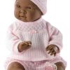 Llorens babypop fullbody meisje donker met kleding en speen 45 cm - Afbeelding 5