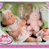 Berenguer babypop meisje fullbody blauwe ogen met kleding speen en accessoires 38 cm - Afbeelding 3