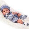 Antonio Juan levensechte babypop fullbody jongen met haar kleding kussen speen 43 cm - Afbeelding 14