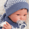 Antonio Juan levensechte babypop fullbody jongen met haar kleding kussen speen 43 cm - Afbeelding 4