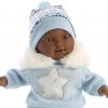 Llorens softbody pop donker met geluid kleding speen 38 cm