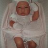 Antonio Juan levensechte babypop fullbody meisje met kleding deken en speen 43 cm - Afbeelding 8