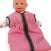 Poppen slaapzak koraal roze voor poppen maat 35 t/m 47 cm