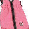 Poppen slaapzak koraal roze voor poppen maat 35 t/m 47 cm - Afbeelding 2