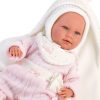AKTIE Llorens levensechte babypop softbody baby pop met geluid met kleding deken speen 42 cm - Afbeelding 2