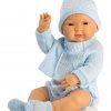 Llorens babypop fullbody jongen Aziatisch met kleding en speen 45 cm - Afbeelding 3