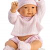 Llorens babypop fullbody meisje Aziatisch met kleding en speen 45 cm - Afbeelding 2
