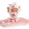 Llorens mini babypopje full body meisje met kleding deken en speen 26 cm - Afbeelding 5