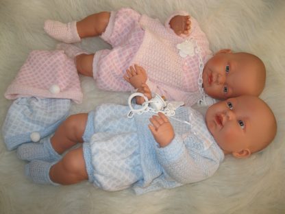 SL Llorens babypoppen tweeling jongen en meisje blank met kleding en speen 45 cm - Afbeelding 32