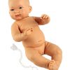 Llorens babypop fullbody meisje Aziatisch met kleding en speen 45 cm - Afbeelding 3