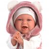 Llorens levensechte babypop soft body baby pop vrolijk met geluid kleding en speen 42 cm