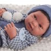 Antonio Juan levensechte babypop fullbody jongen met haar kleding kussen speen 43 cm - Afbeelding 11