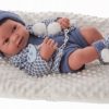 Antonio Juan levensechte babypop fullbody jongen met haar kleding kussen speen 43 cm - Afbeelding 19