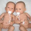 Levensechte Babypop Newborn Tweeling Jongen en Meisje fullbody met speen 52 cm - Afbeelding 28