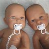 Levensechte Babypop Newborn Tweeling Jongen en Meisje fullbody met speen 52 cm - Afbeelding 13