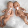 Levensechte Babypop Newborn Tweeling Jongen en Meisje fullbody met speen 52 cm - Afbeelding 7