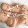 Levensechte Babypop Newborn Tweeling Jongen en Meisje fullbody met speen 52 cm - Afbeelding 19