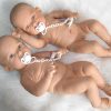 Levensechte Babypop Newborn Tweeling Jongen en Meisje fullbody met speen 52 cm - Afbeelding 25