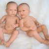 Levensechte Babypoppen Newborn Tweeling Jongen en Meisje fullbody 52 cm - Afbeelding 3