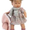 Llorens softbody pop blond haar met geluid kleding speen 42 cm - Afbeelding 8