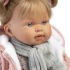 Llorens softbody pop blond haar met geluid kleding speen 42 cm - Afbeelding 9