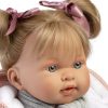 Llorens softbody pop blond haar met geluid kleding speen 42 cm - Afbeelding 6
