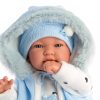 Llorens levensechte babypop soft body baby pop met geluid kleding en speen 44 cm