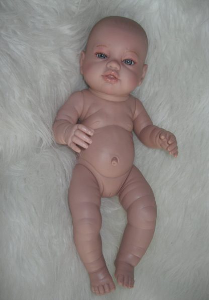 Berbesa full body babypop meisje blank met kleding en deken 42 cm - Afbeelding 13