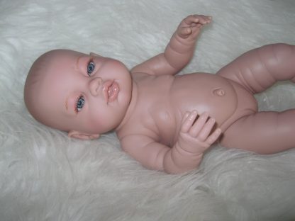 Berbesa full body babypop meisje blank met kleding en deken 42 cm - Afbeelding 5