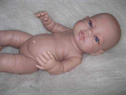 Berbesa full body babypop meisje blank met kleding en deken 42 cm - Afbeelding 8