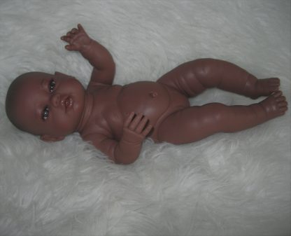Berbesa full body babypop meisje donker met kleding en kussen 42 cm - Afbeelding 25
