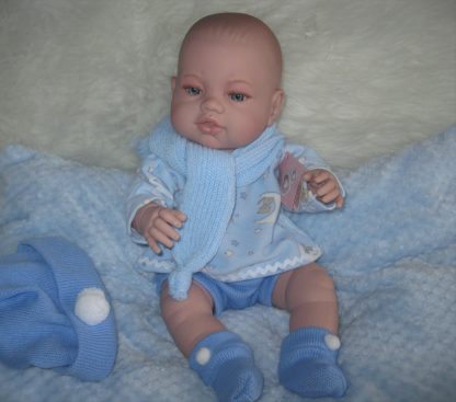 Berbesa full body babypop jongetje blank met kleding en kussen 42 cm - Afbeelding 20