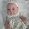 Berbesa full body babypop meisje blank met kleding en deken 42 cm - Afbeelding 9