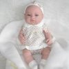 Berbesa full body babypop meisje blank met kleding en deken 42 cm - Afbeelding 16