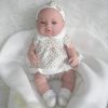 Berbesa full body babypop meisje blank met kleding en deken 42 cm - Afbeelding 24