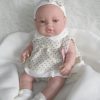 Berbesa full body babypop meisje blank met kleding en deken 42 cm - Afbeelding 14